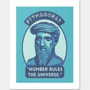 Pythagoras Portrait and Quote Posters and Art